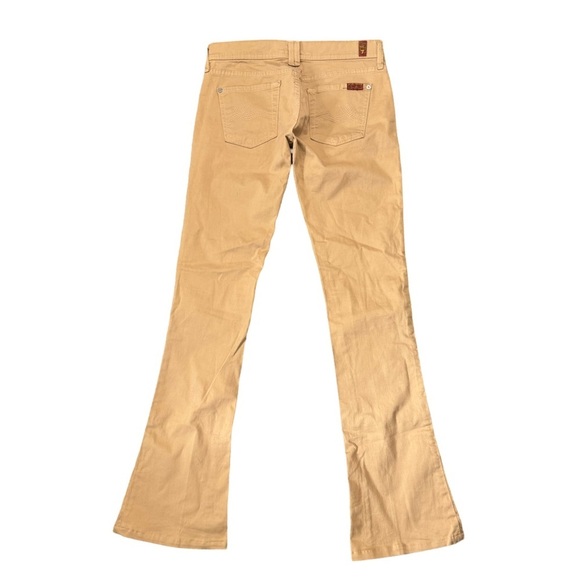 7 For All Mankind Rocker Jeans 26 Ultra Low Rise Bootcut Flare Y2K Made in USA - Picture 3 of 15